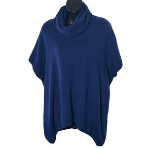 Pure collection women’s small 100% cashmere cowl neck short sleeve oversized top